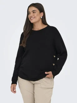 Only Carmakoma CARMARGARETHA LS BUTTON Pullover