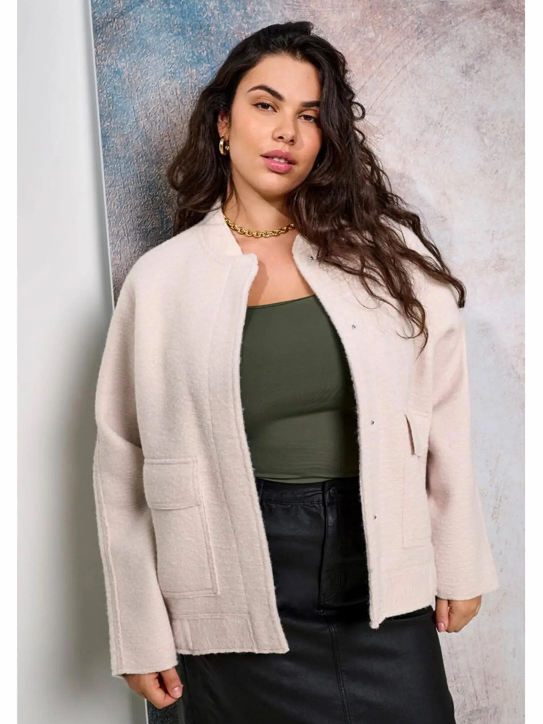 Only Carmakoma CARSANNE BOUCLE BOMBE Jacke