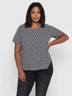 Only Carmakoma CARVICA SS AOP TOP NO Bluse