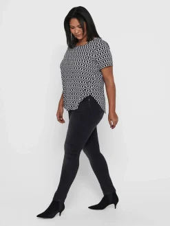 Only Carmakoma CARVICA SS AOP TOP NO Bluse