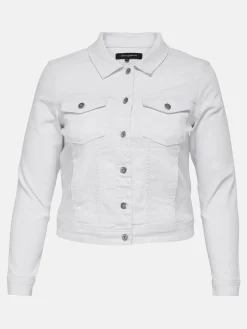 Only Carmakoma CARWESPA LS JACKET WH Jeansjacke