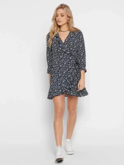 Only ONLCARLY L/S WRAP SHO Wickelkleid