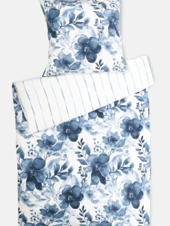 Satinbettwäsche "Aqua blue" 135x200cm