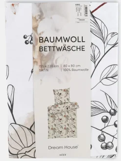 Satinbettwäsche "Bird" 155x220cm