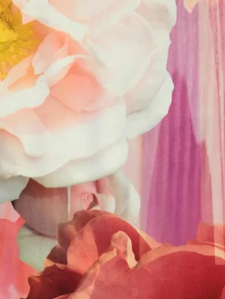 Satinbettwäsche im Blumendessin 155x220cm