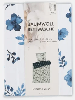 Satinbettwäsche "Mille Fleure" 155x220cm