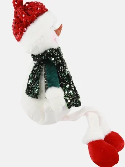 Schneemann mit Hängebeinchen 21x12x51cm