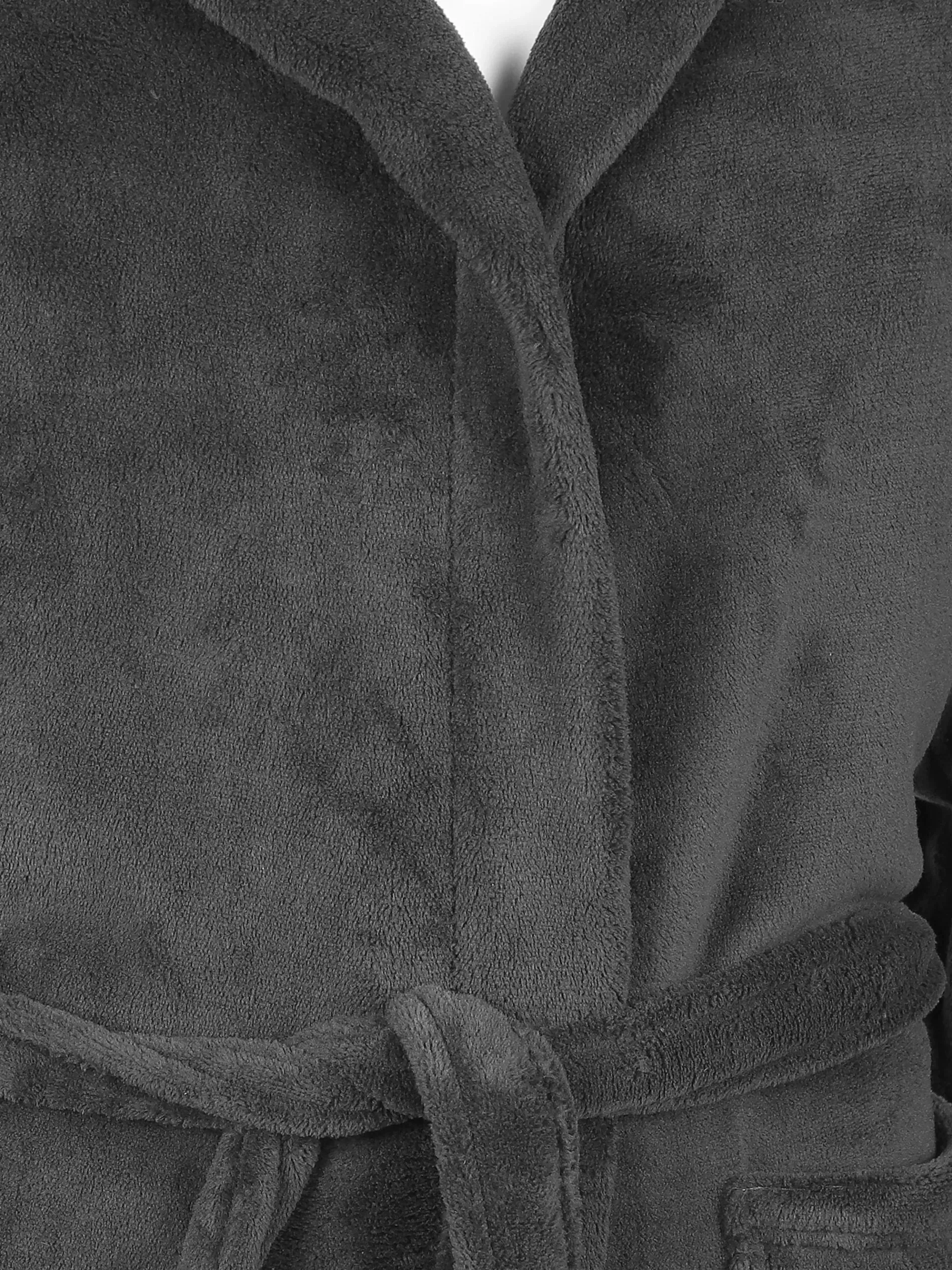 Unisex Teddy Bademantel mit Kapuze