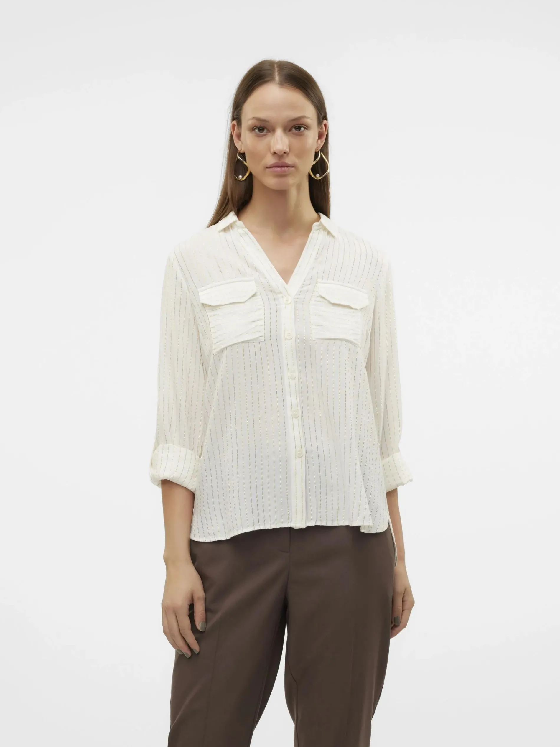 Vero Moda VMBUMPY LS GLITTER Hemdbluse