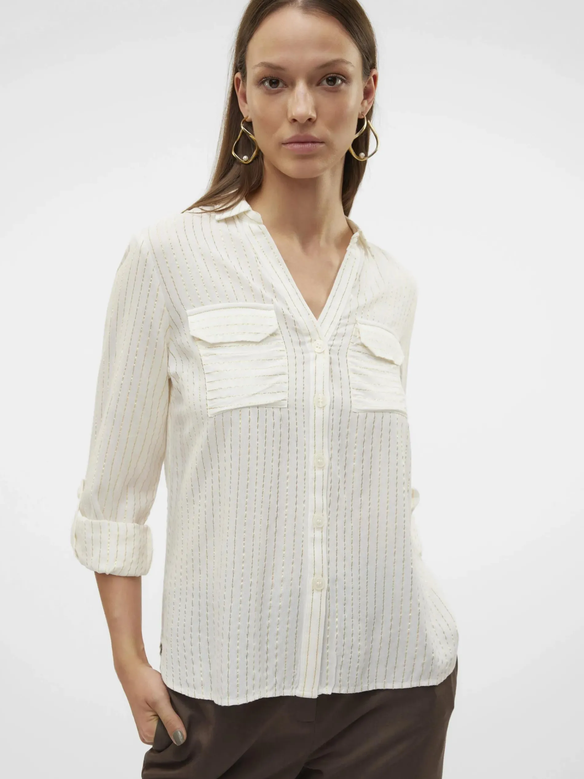 Vero Moda VMBUMPY LS GLITTER Hemdbluse