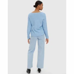 Vero Moda VMCREWLEFILE LS V-NEC Strickpullover