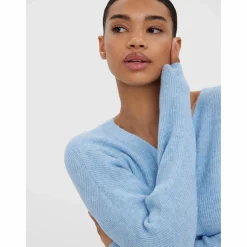 Vero Moda VMCREWLEFILE LS V-NEC Strickpullover