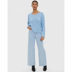 Vero Moda VMCREWLEFILE LS V-NEC Strickpullover