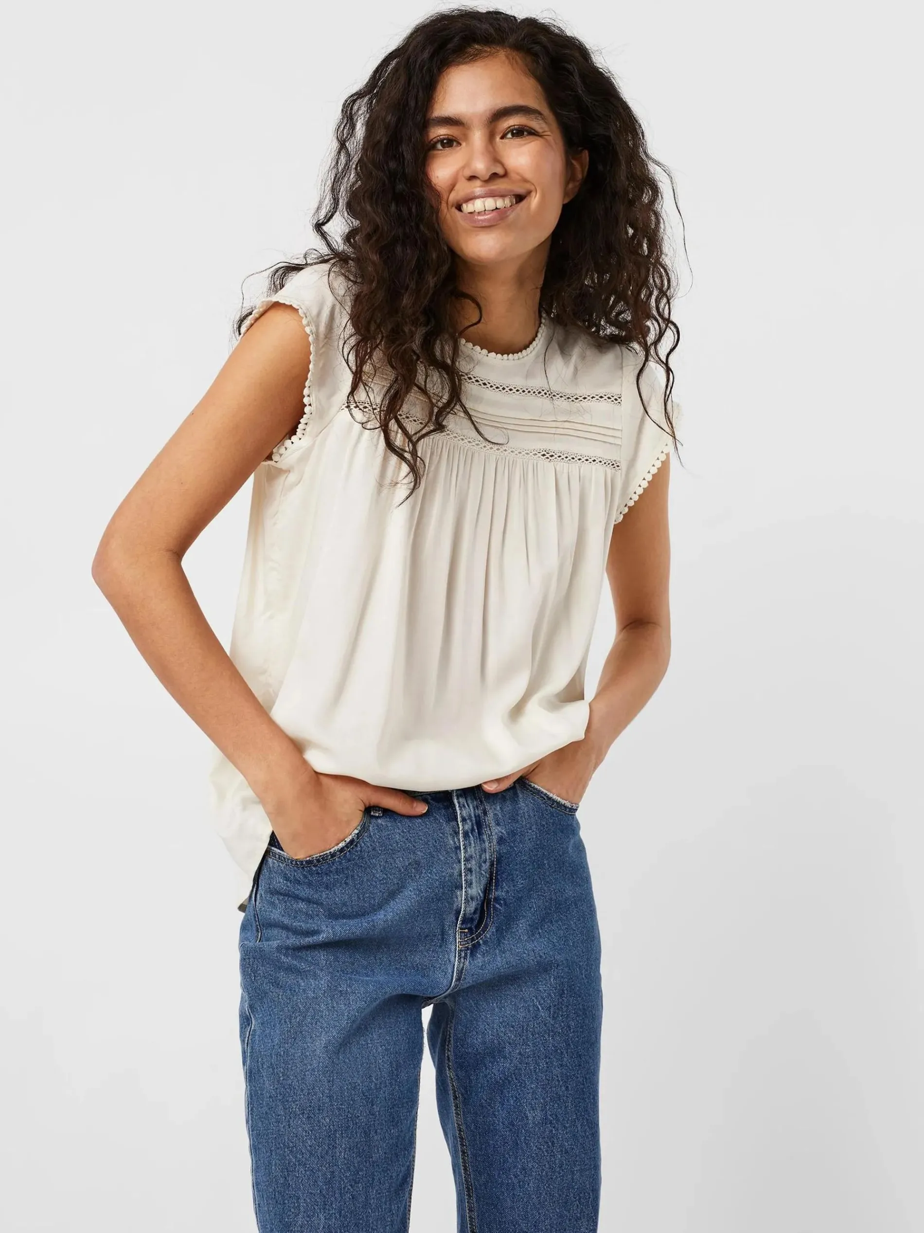 Vero Moda VMDEBBIE PLEAT S/L TO Schlupfbluse