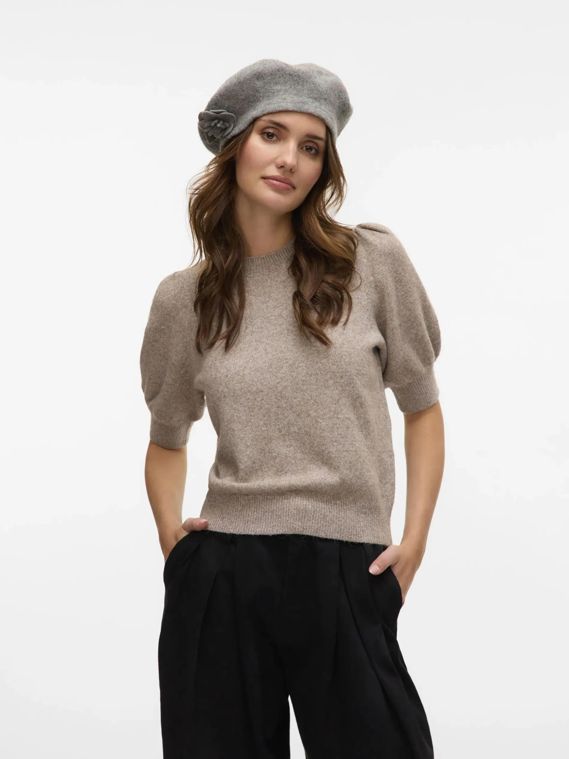 Vero Moda VMDOFFY 2/4 O-NECK PU Pullover