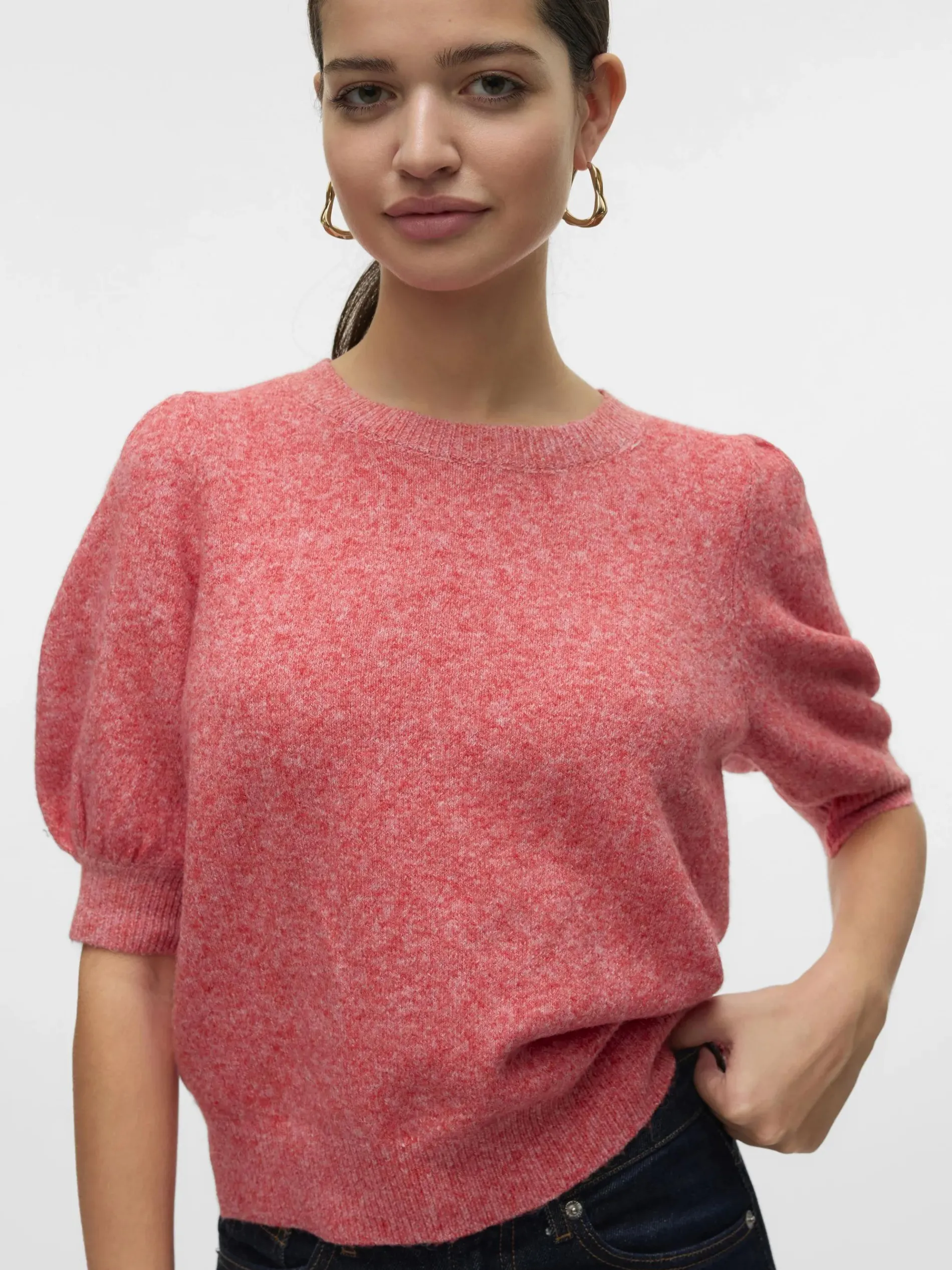 Vero Moda VMDOFFY 2/4 O-NECK PU Pullover