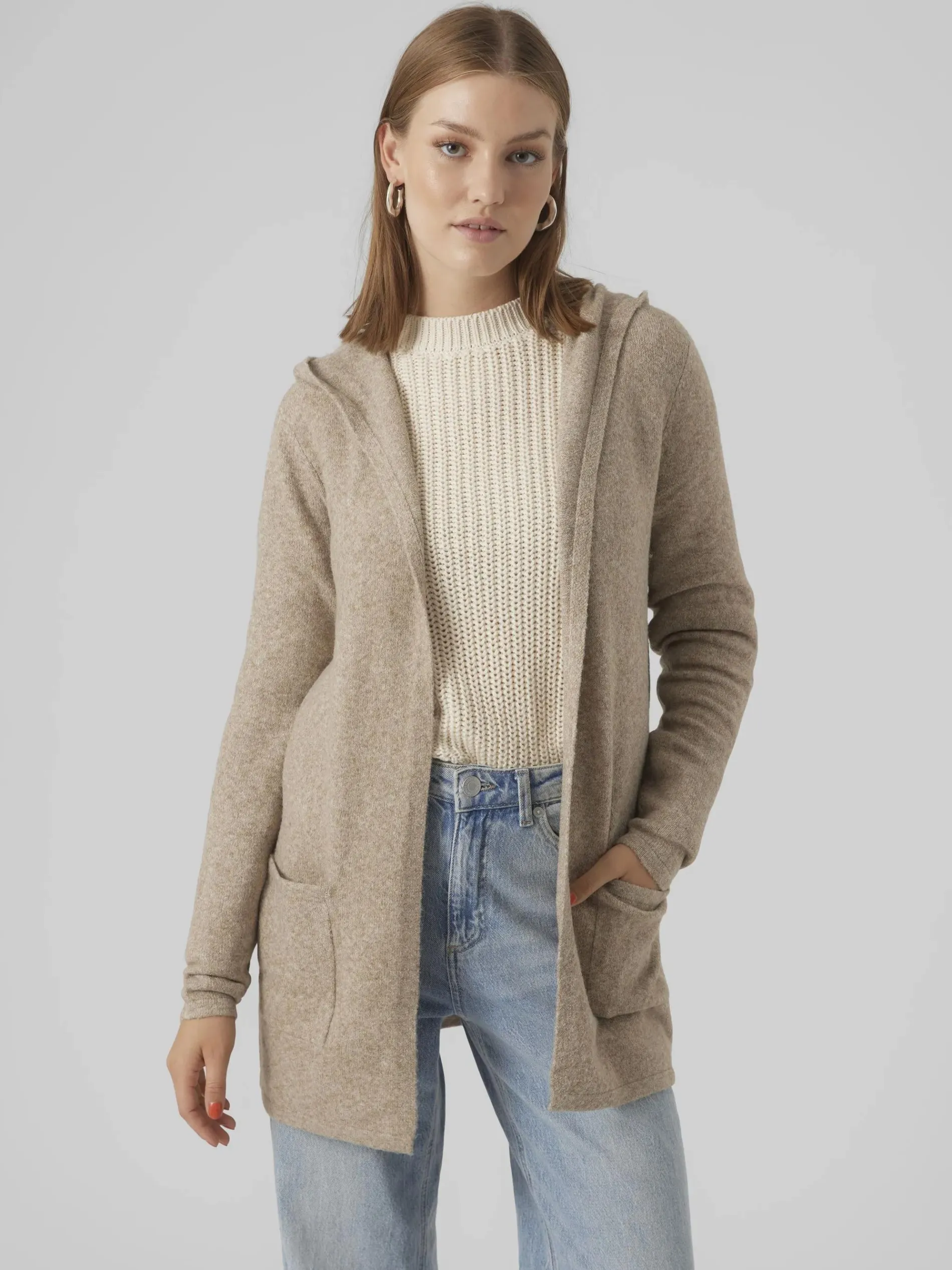 Vero Moda VMDOFFY LS OPEN HOOD Longcardigan