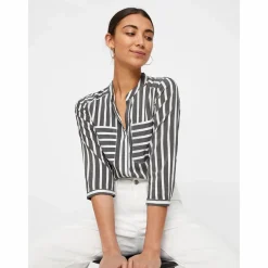 Vero Moda VMERIKA STRIPE 3/4 SH Bluse mit 3/4 Arm