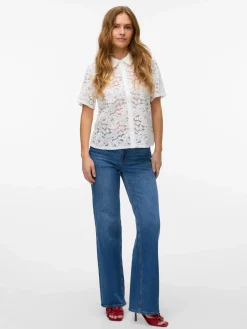 Vero Moda VMHONEY LACE SS SHIRT Bluse