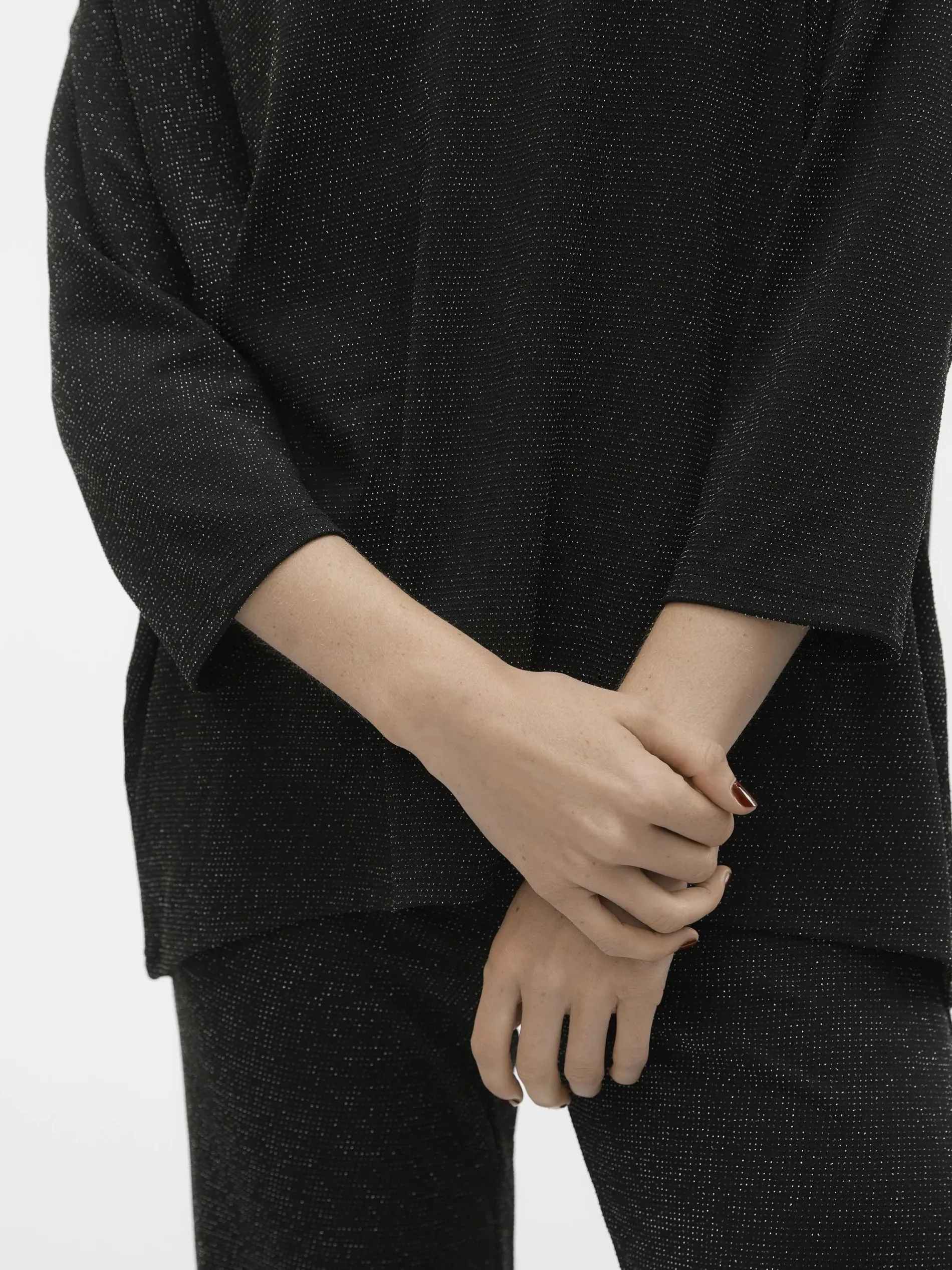 Vero Moda VMKANVA 3/4 GLITTER V Pullover mit Glitter