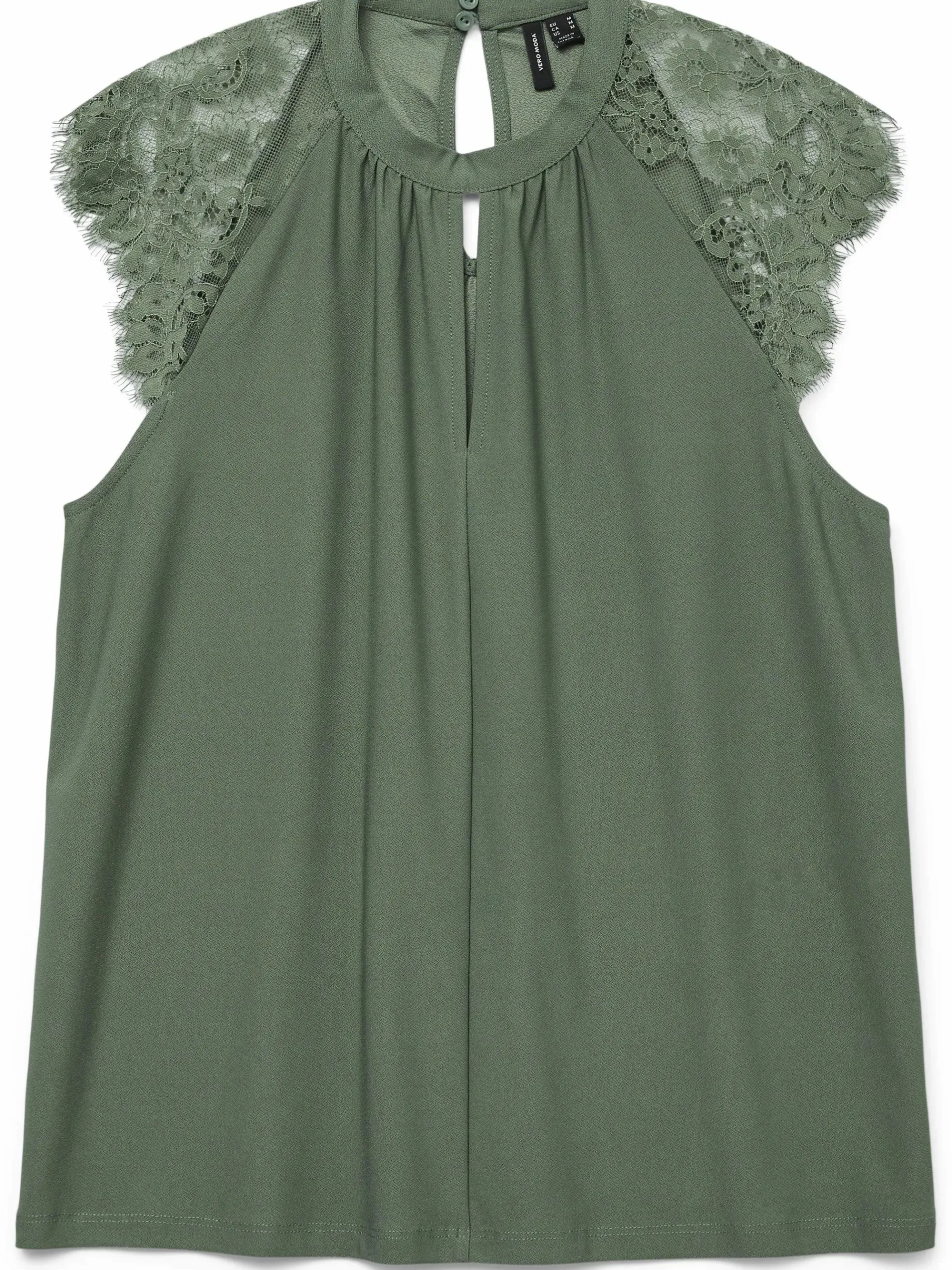 Vero Moda VMMILLA SL LACE TEE G Spitzentop