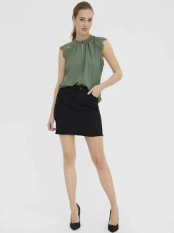 Vero Moda VMMILLA SL LACE TEE G Spitzentop