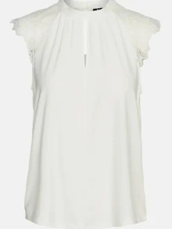 Vero Moda VMMILLA SL LACE TEE G Spitzentop