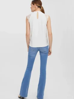 Vero Moda VMMILLA SL LACE TEE G Spitzentop