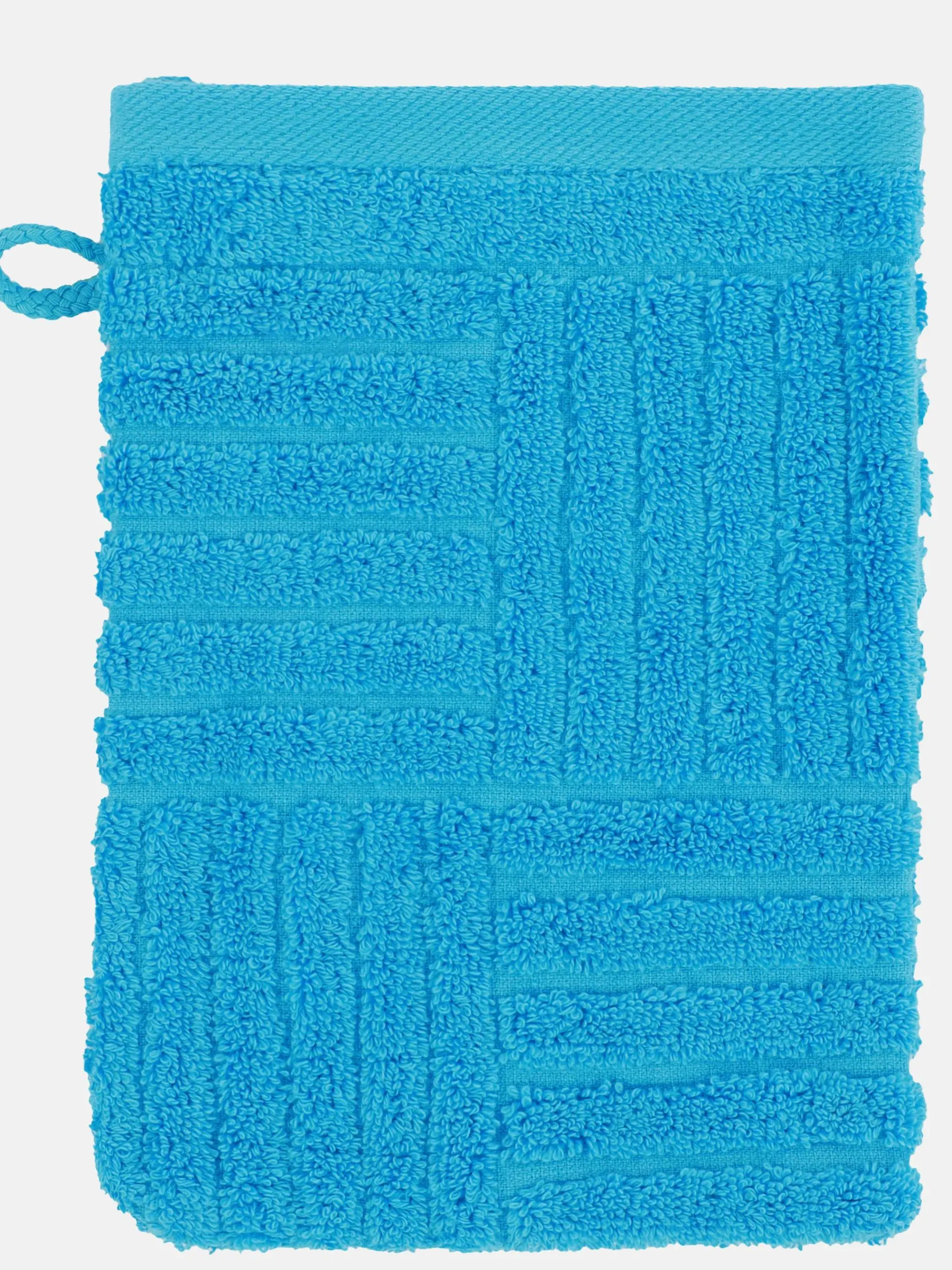 Waschhandschuh mit Carremuster 16x22cm