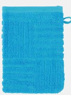 Waschhandschuh mit Carremuster 16x22cm