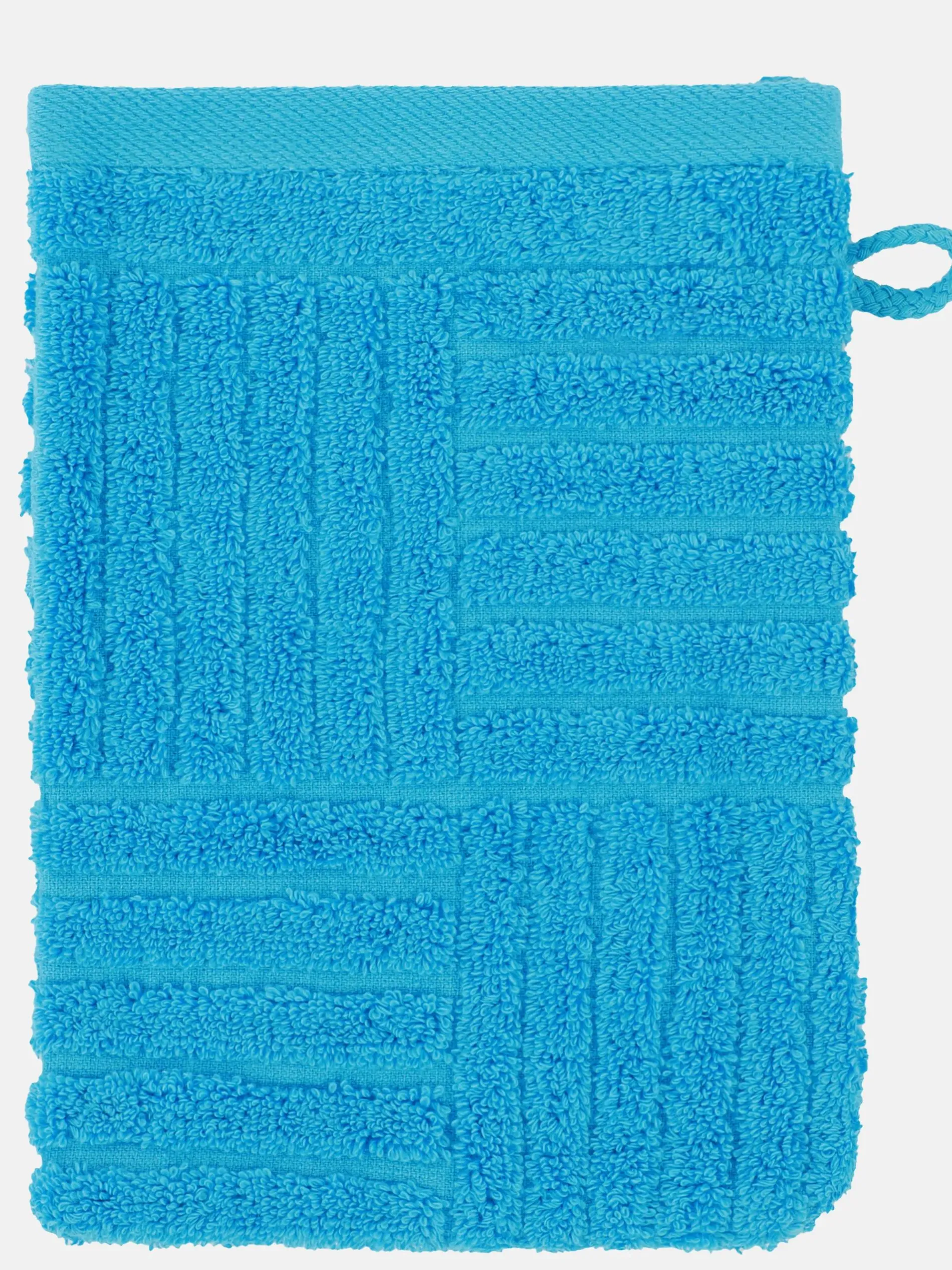 Waschhandschuh mit Carremuster 16x22cm